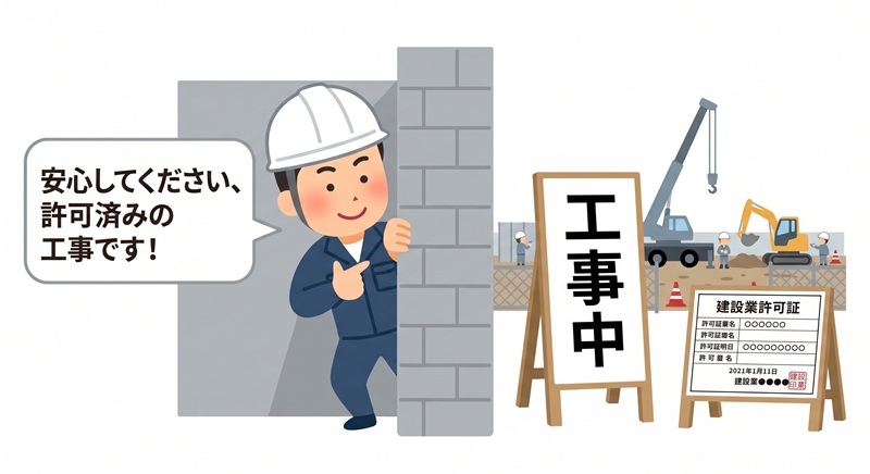許可済み工事のイメージ 行政書士吉村法務事務所