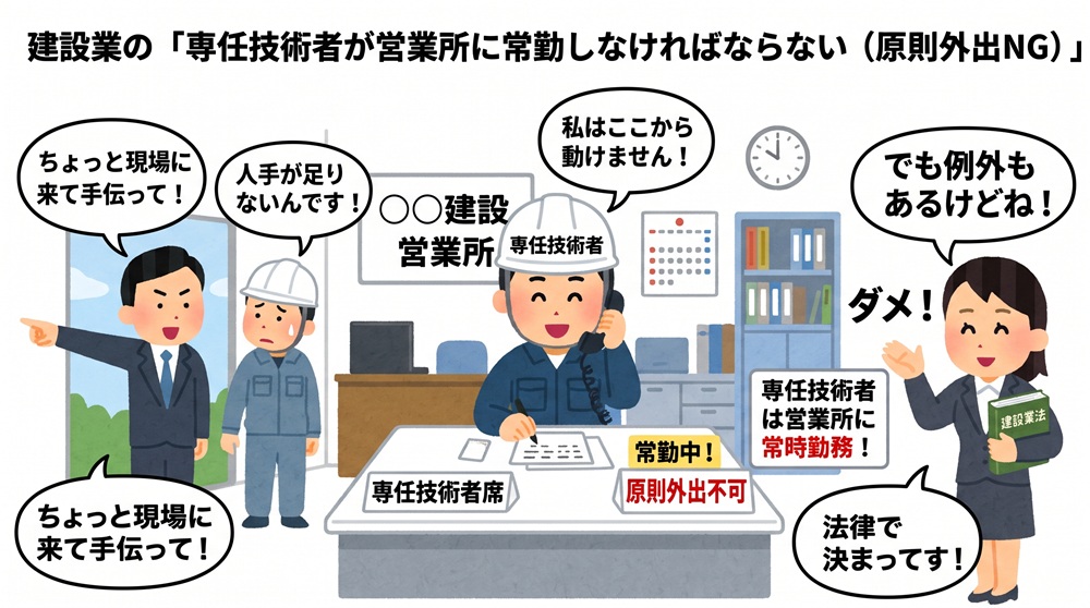 常勤する専技のイメージ 行政書士吉村法務事務所
